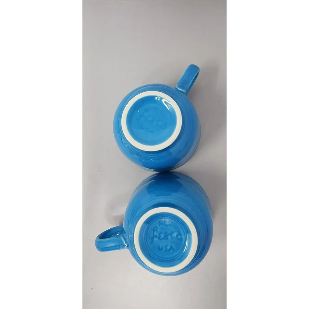 Set Of 5 Homer Laughlin Fiestaware Assorted Colored Ceramic Mugs‎ With Handle